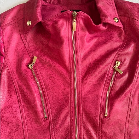 NWT Frank Lyman Designer Moto Jacket – Luxe Faux Leather - Picture 7 of 16